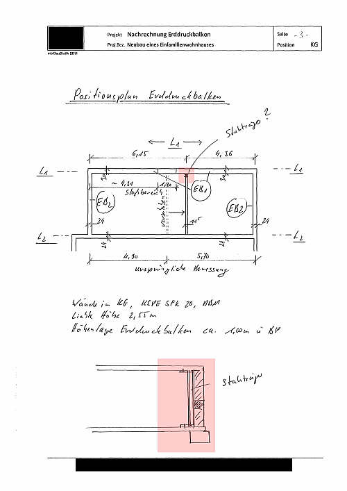 Manipulierte Statik: Decken- und Bodendicken 20 cm